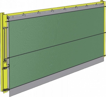 Trackscreen, height 5.0 m,width 19.0 m