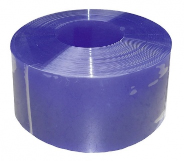 PVC Strip 300 x 3 mm, blue translucent50 m roll
