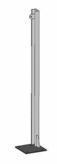 U-Profile 65 x 42 x 5.5 mm, l=1.20 m,base plate 200 x 200 x 8, right,
galvanised